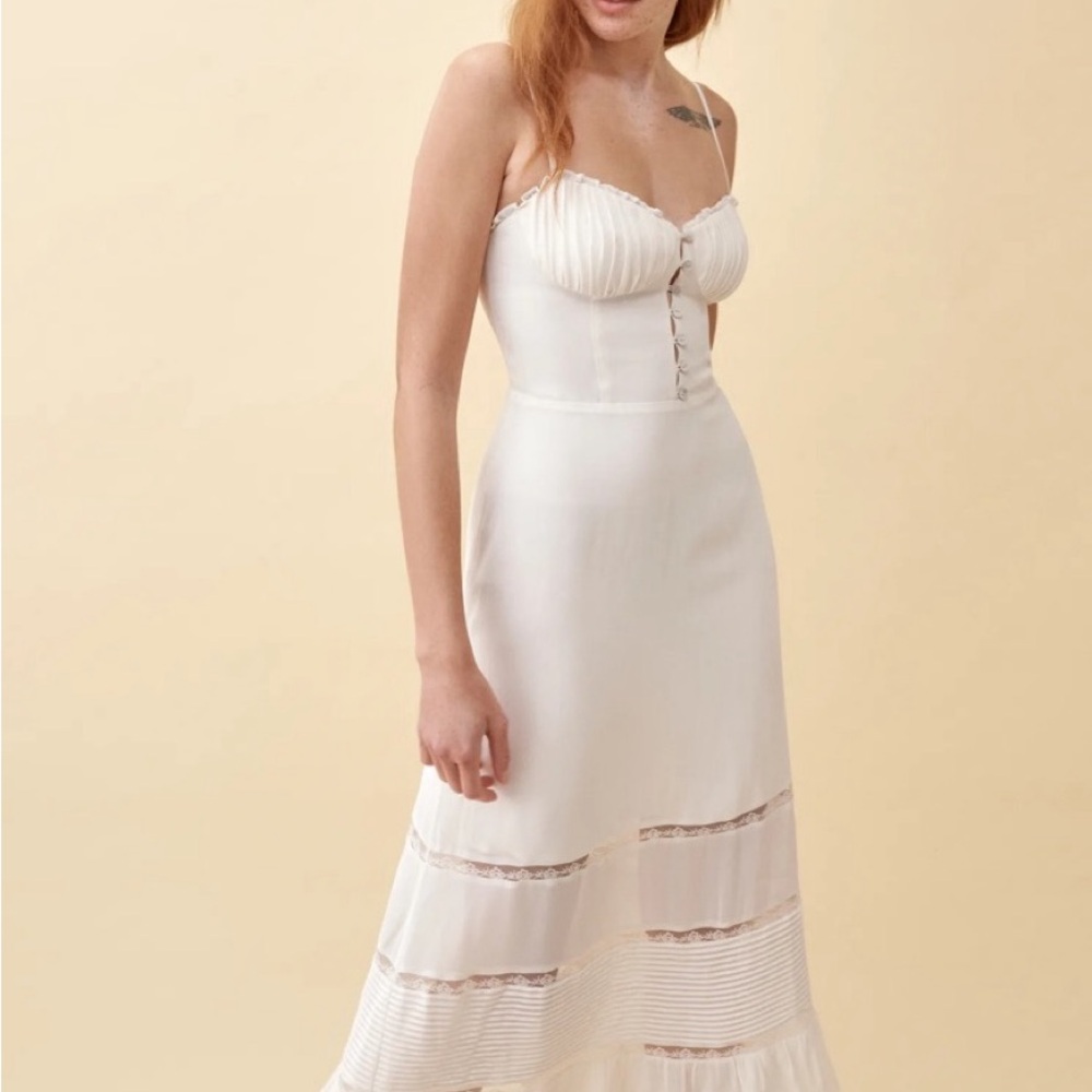 Reformation Cream Colored Harvest Dress